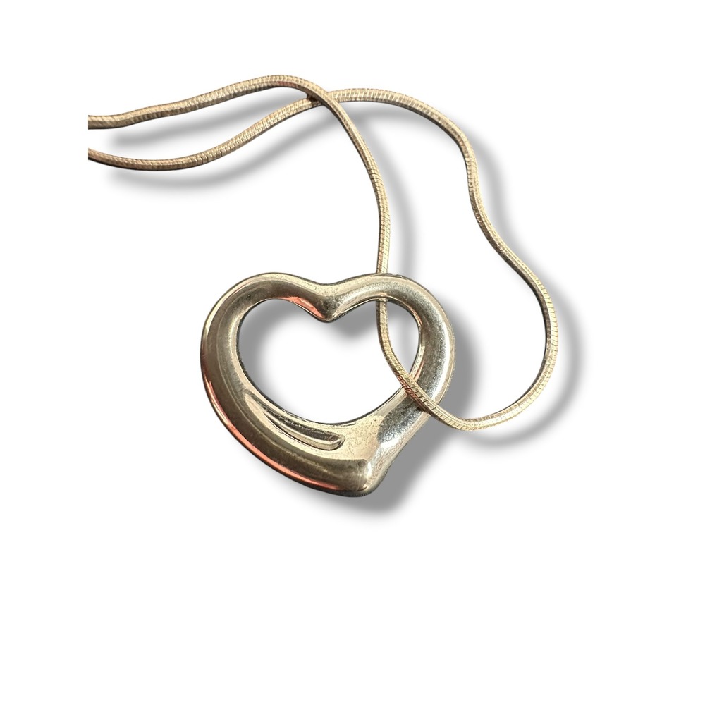 Unbranded Heart Necklace Women OS Silver 925 Sterling Italy Snake Chain